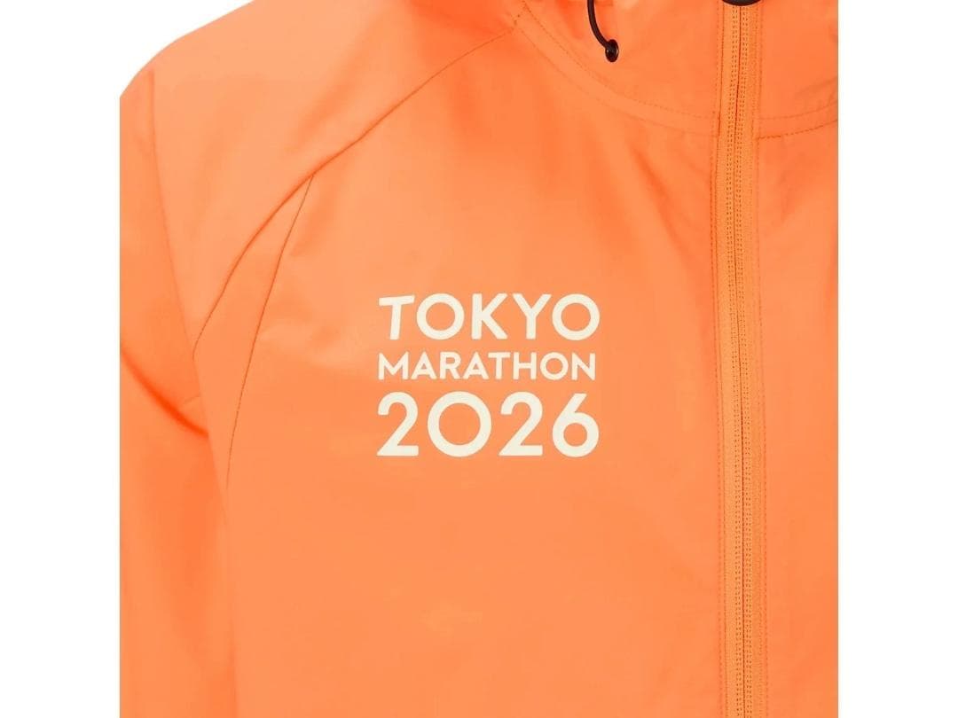 ASICS 東京マラソン 2026 ウィンドブレーカー オレンジ 2XS