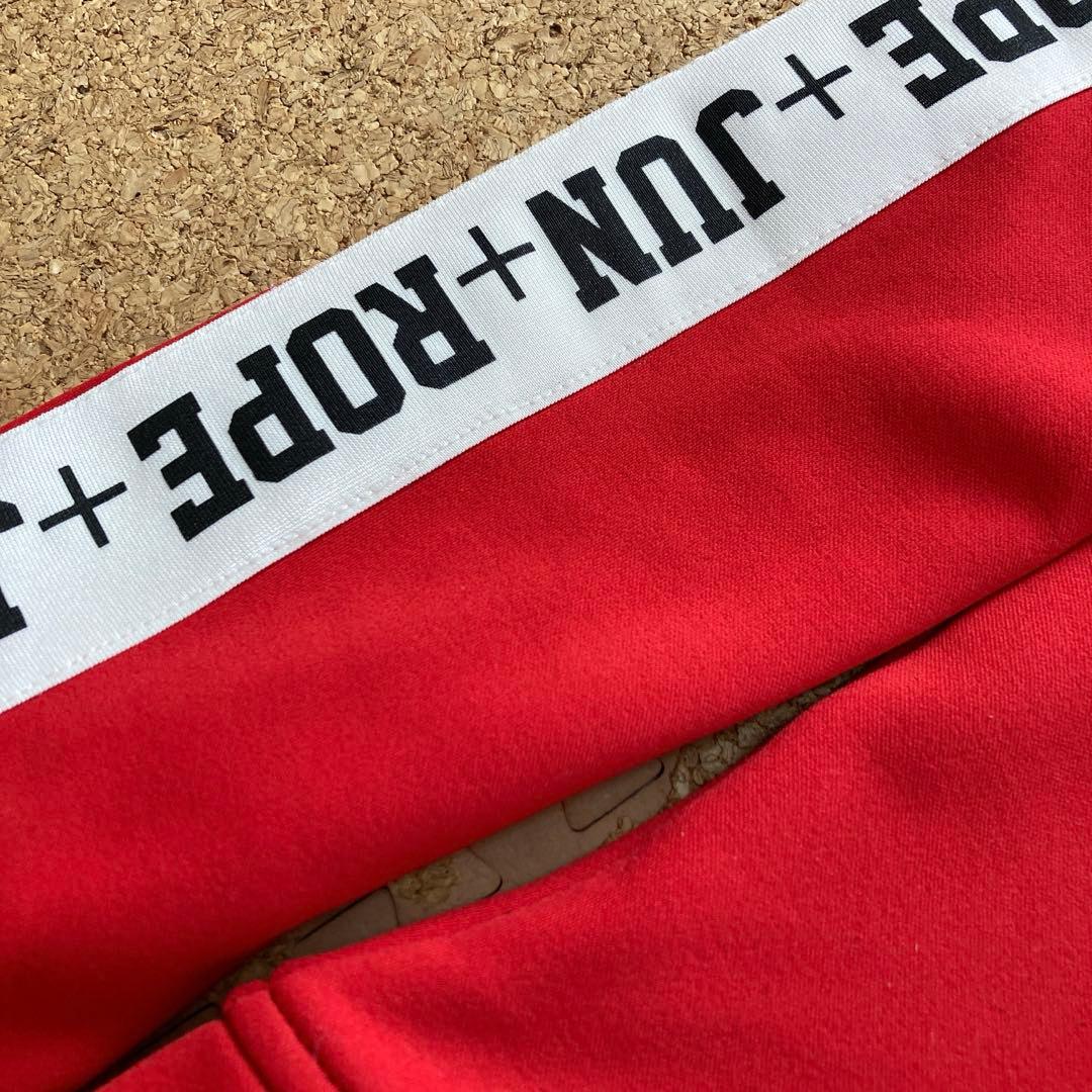 【美品】ジュンアンドロペJun&Ropeパーカーゴルフウェア Lレディース赤