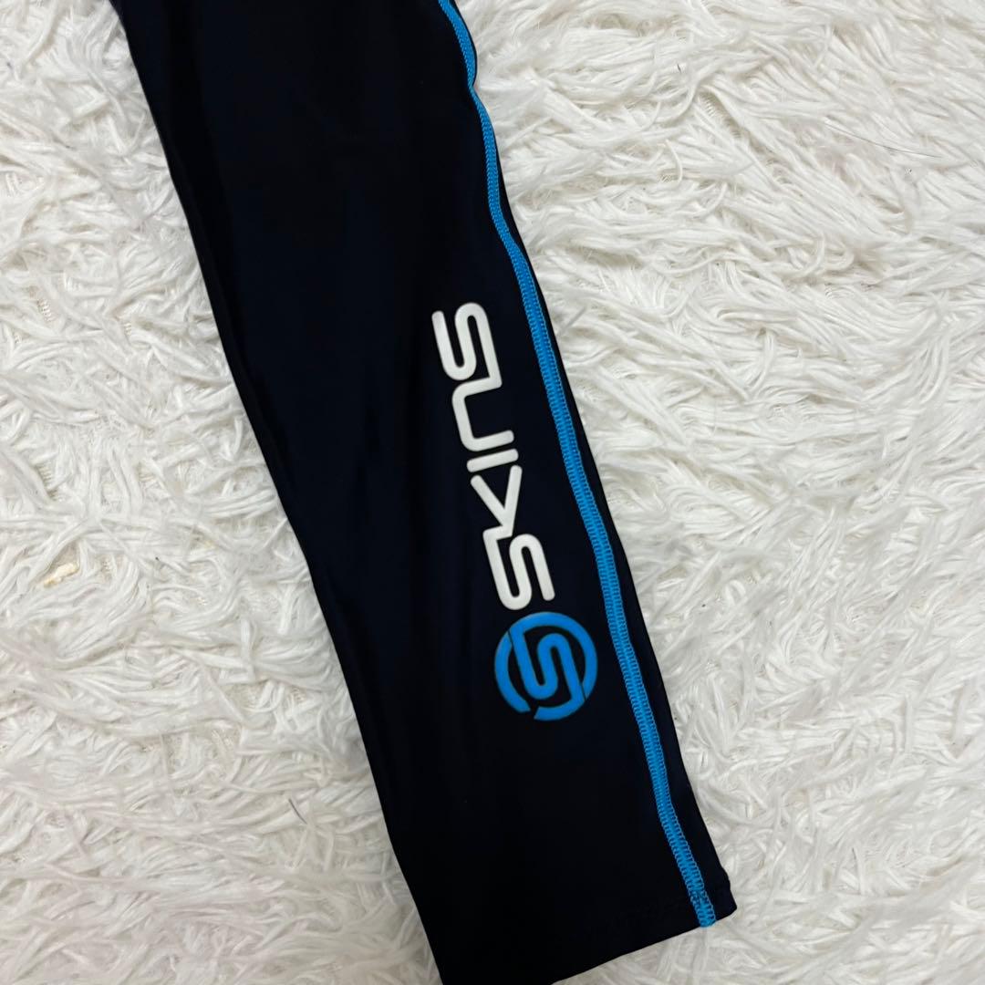激レア skins スキンズ スパッツ タイツ ランニング A200 青
