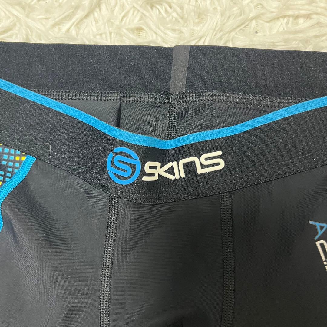 激レア skins スキンズ スパッツ タイツ ランニング A200 青