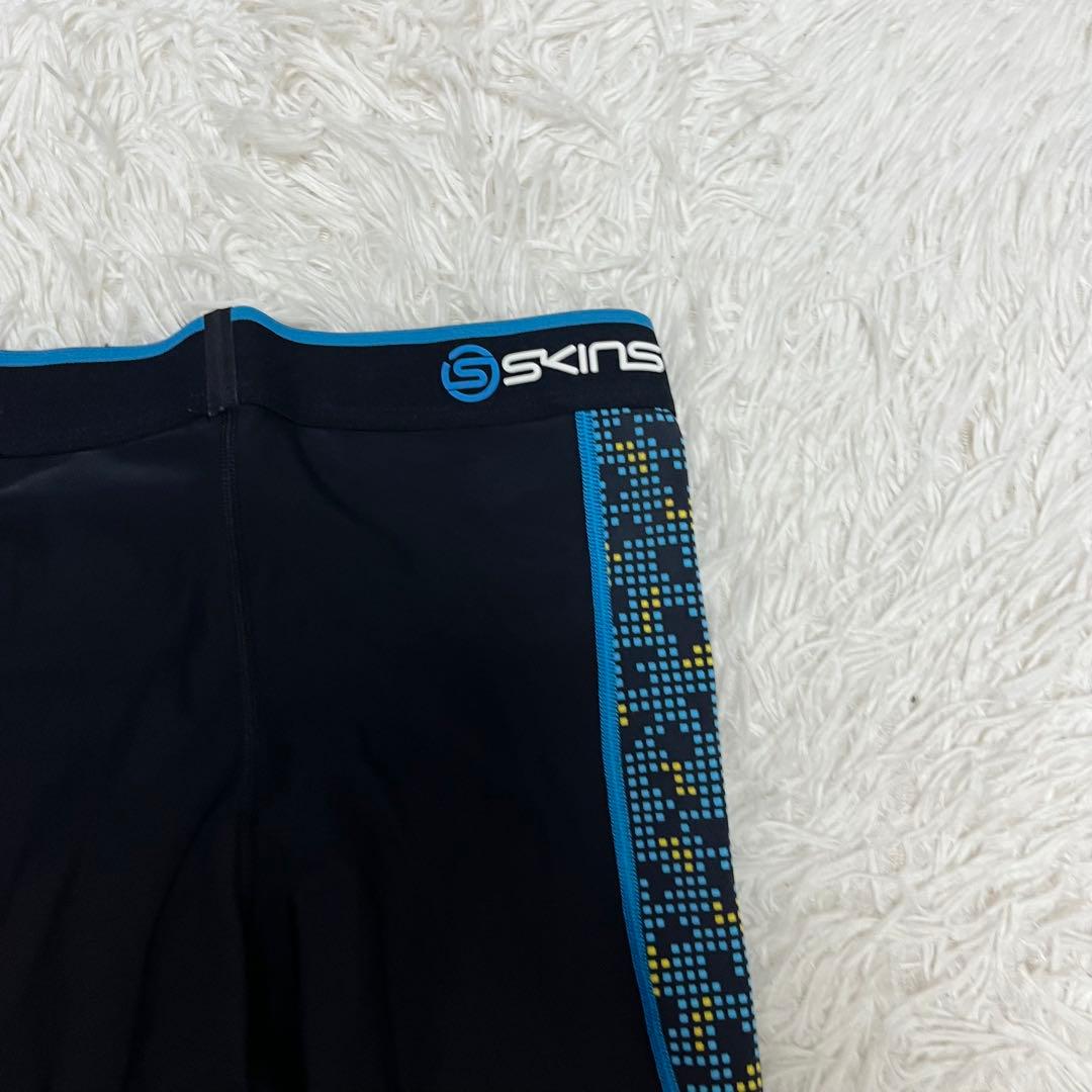 激レア skins スキンズ スパッツ タイツ ランニング A200 青