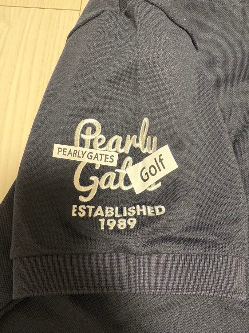 値下げ　PEARLY GATES ネイビー ゴルフ ポロシャツ
