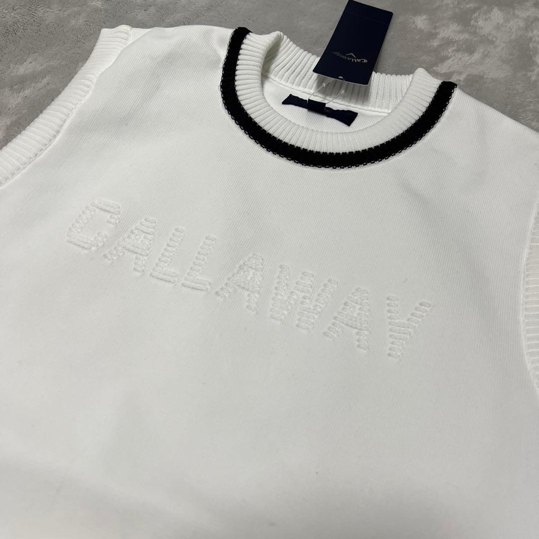 Callaway ピンタックロゴニットベスト