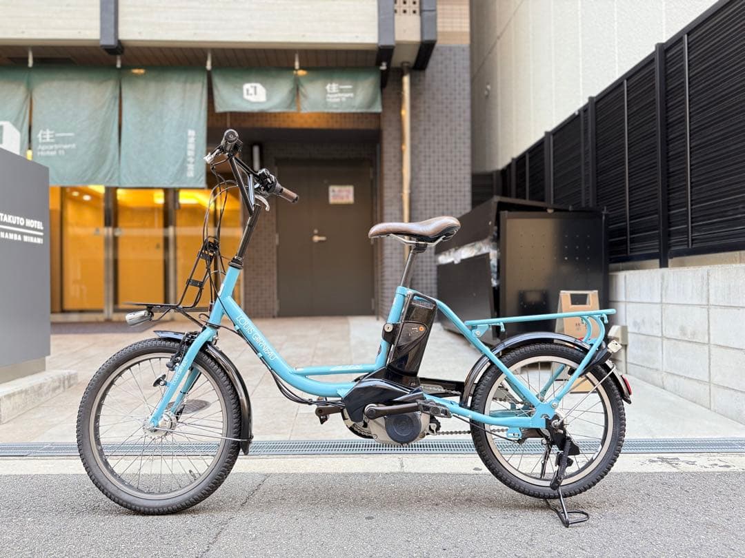 大阪府　パナソニック　 電動アシスト自転車 水色