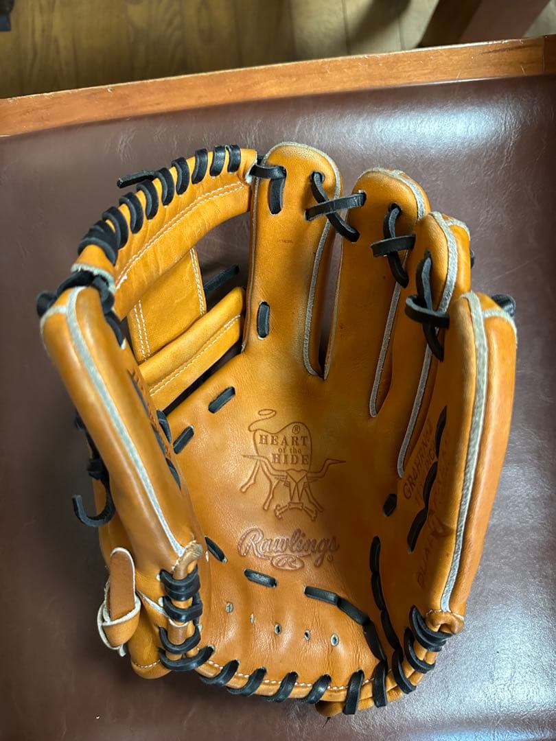 型付け済み　ローリングス GR4HRN62 軟式グローブ リッチタン 内野手用