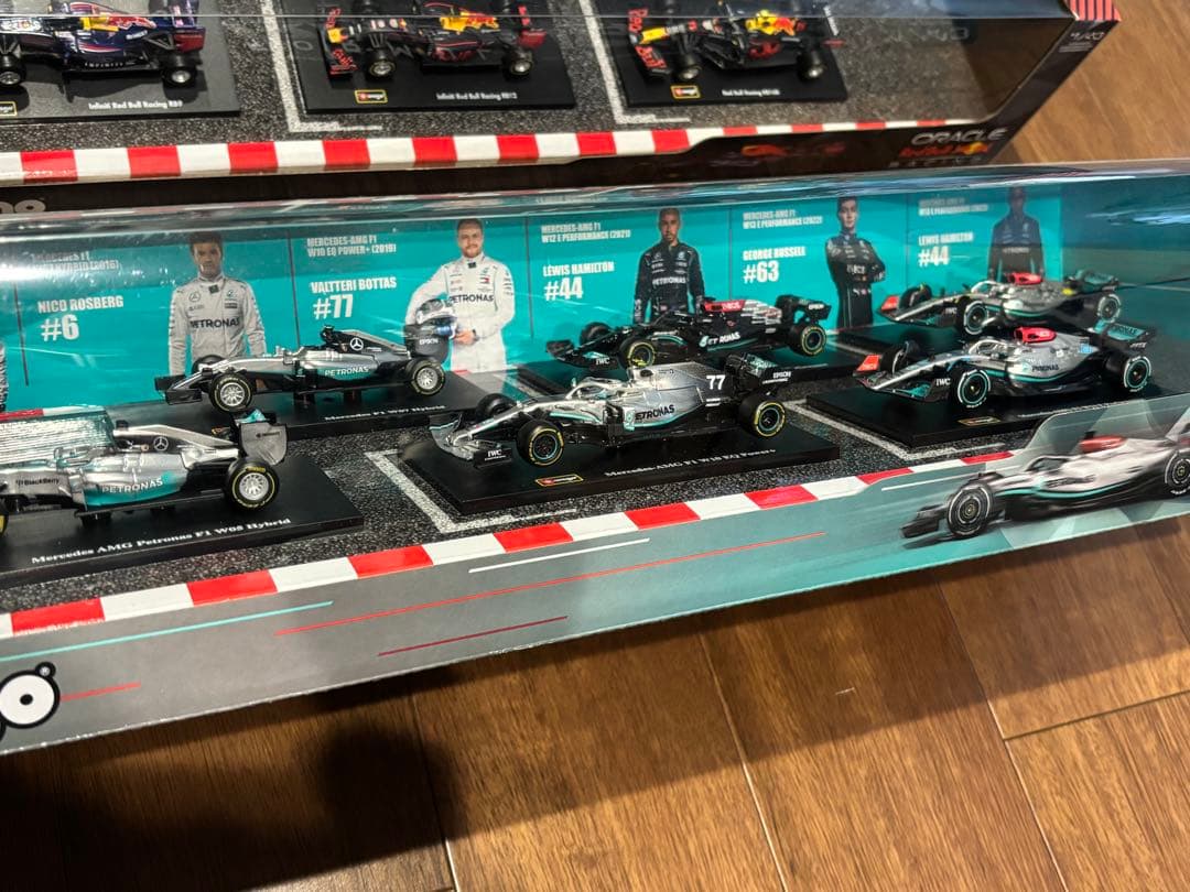 新品 ブラーゴ レッドブル メルセデス F1 6台×2セット 12台 1/43