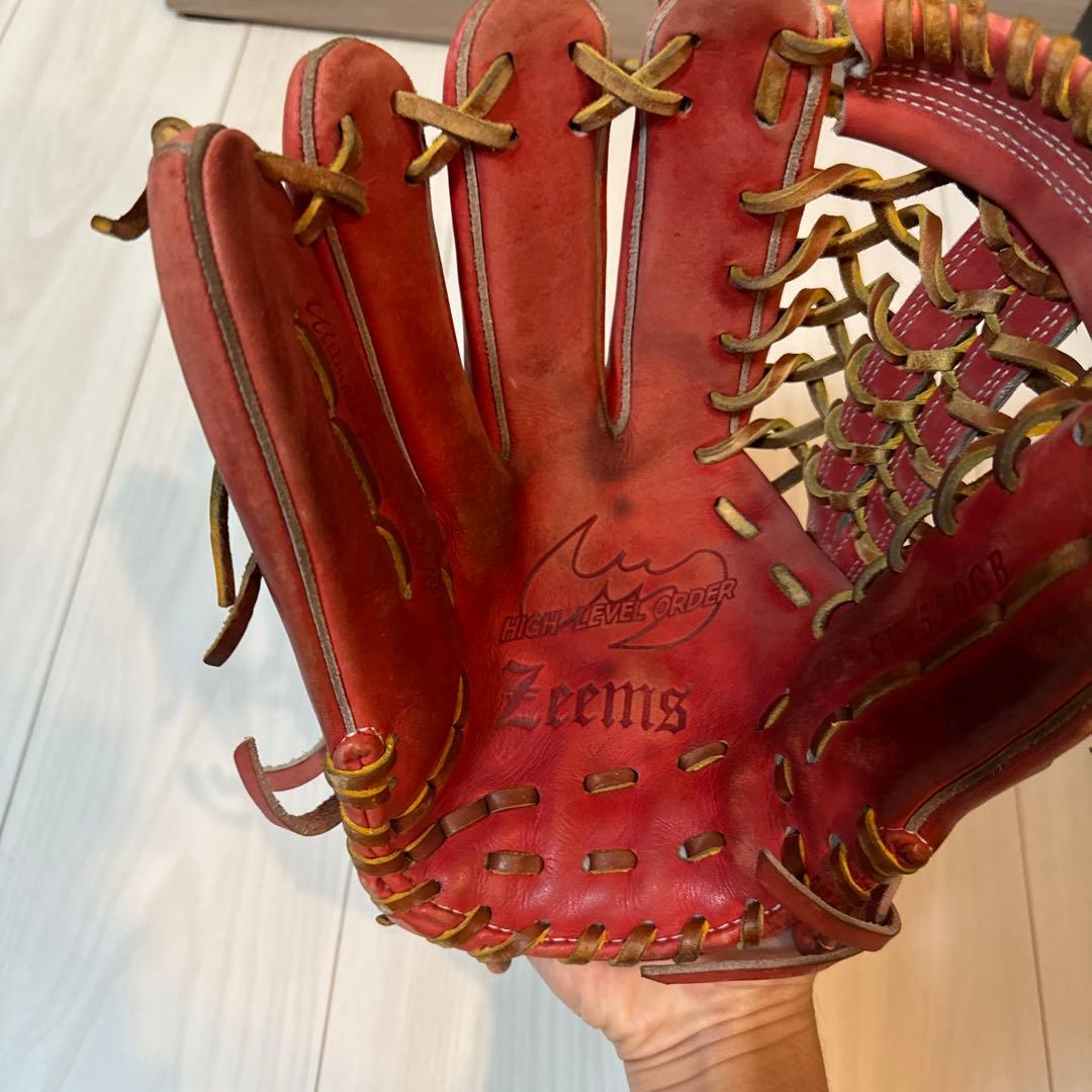Zeen's 硬式グローブ 赤