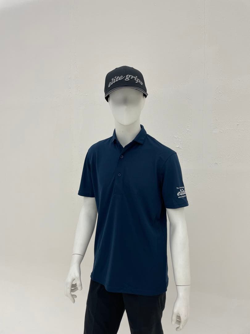 エリートグリップ　無地半袖ポロシャツ　ネイビー　L 新品
