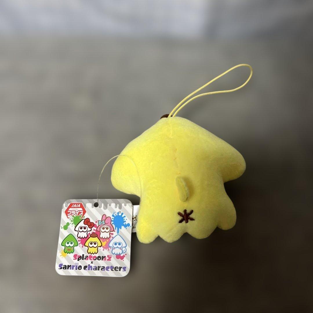 スプラトゥーン2×サンリオキャラクターズ ぬいぐるみキーホルダー ポムポムプリン