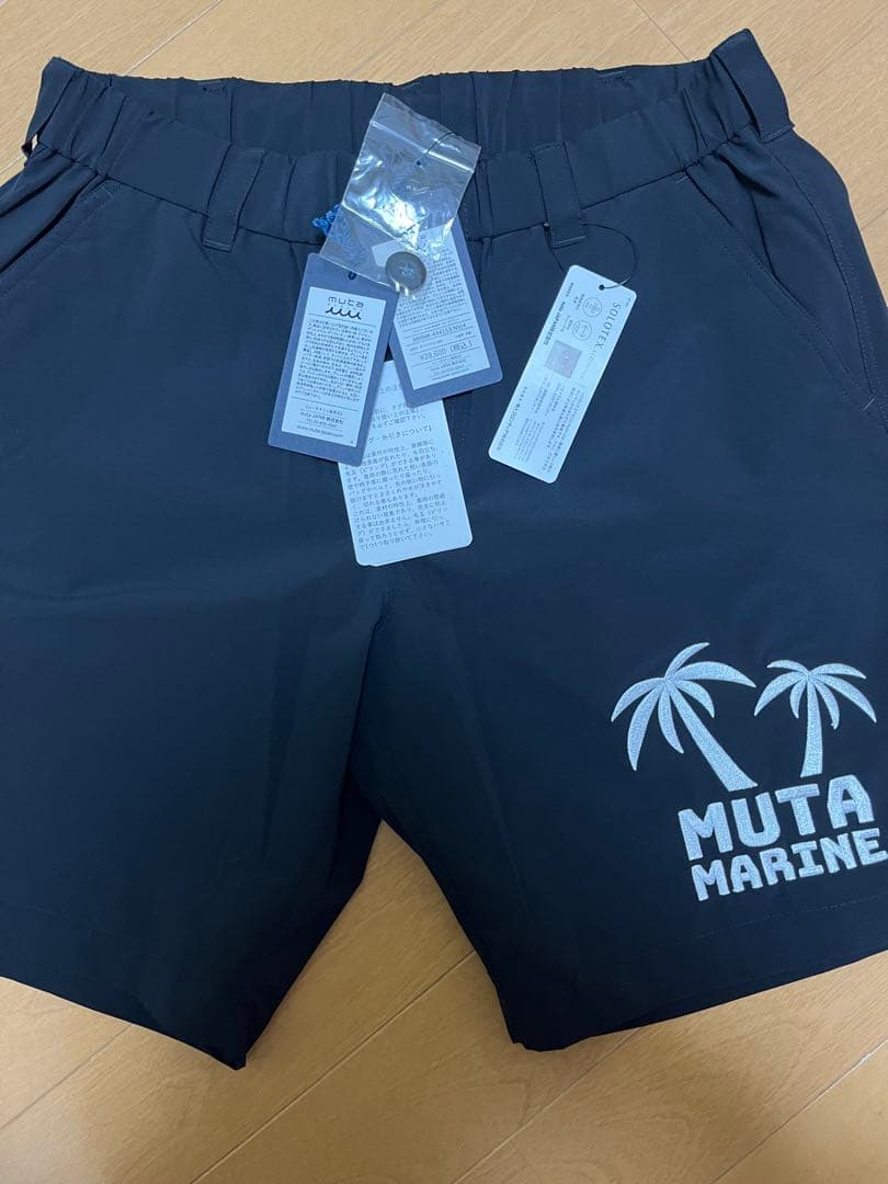 MUTA MARINE ストレッチショートパンツ　パームツリー　4 S ネイビー
