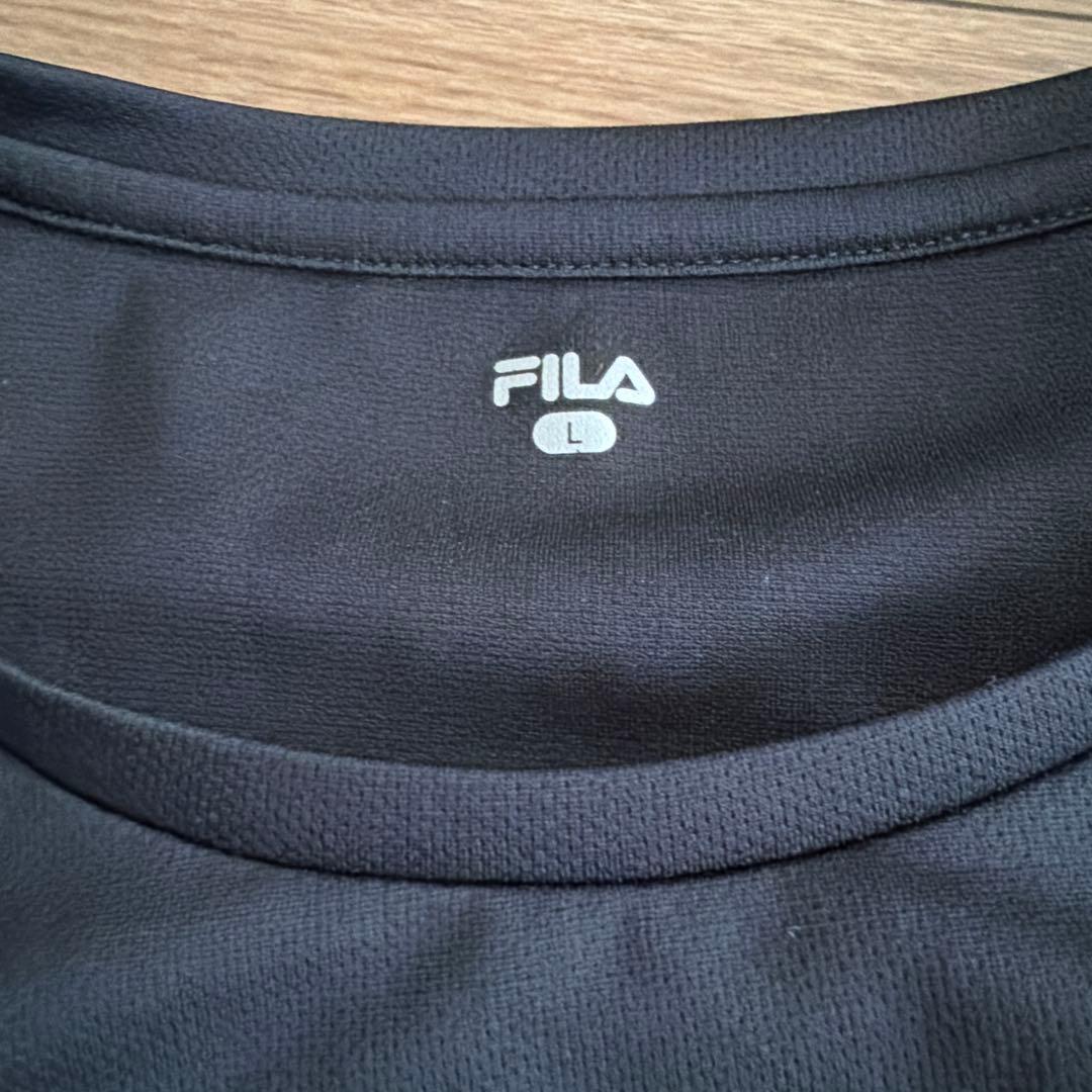 FILA チェック柄スカート付き長袖トップス L
