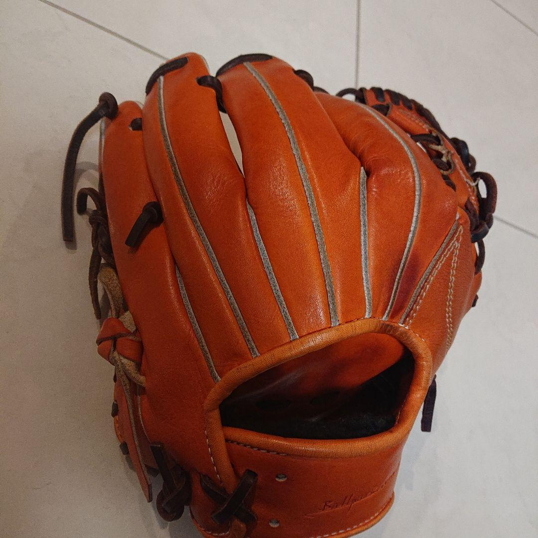 和牛JB オレンジ レザー 硬式野球グローブ