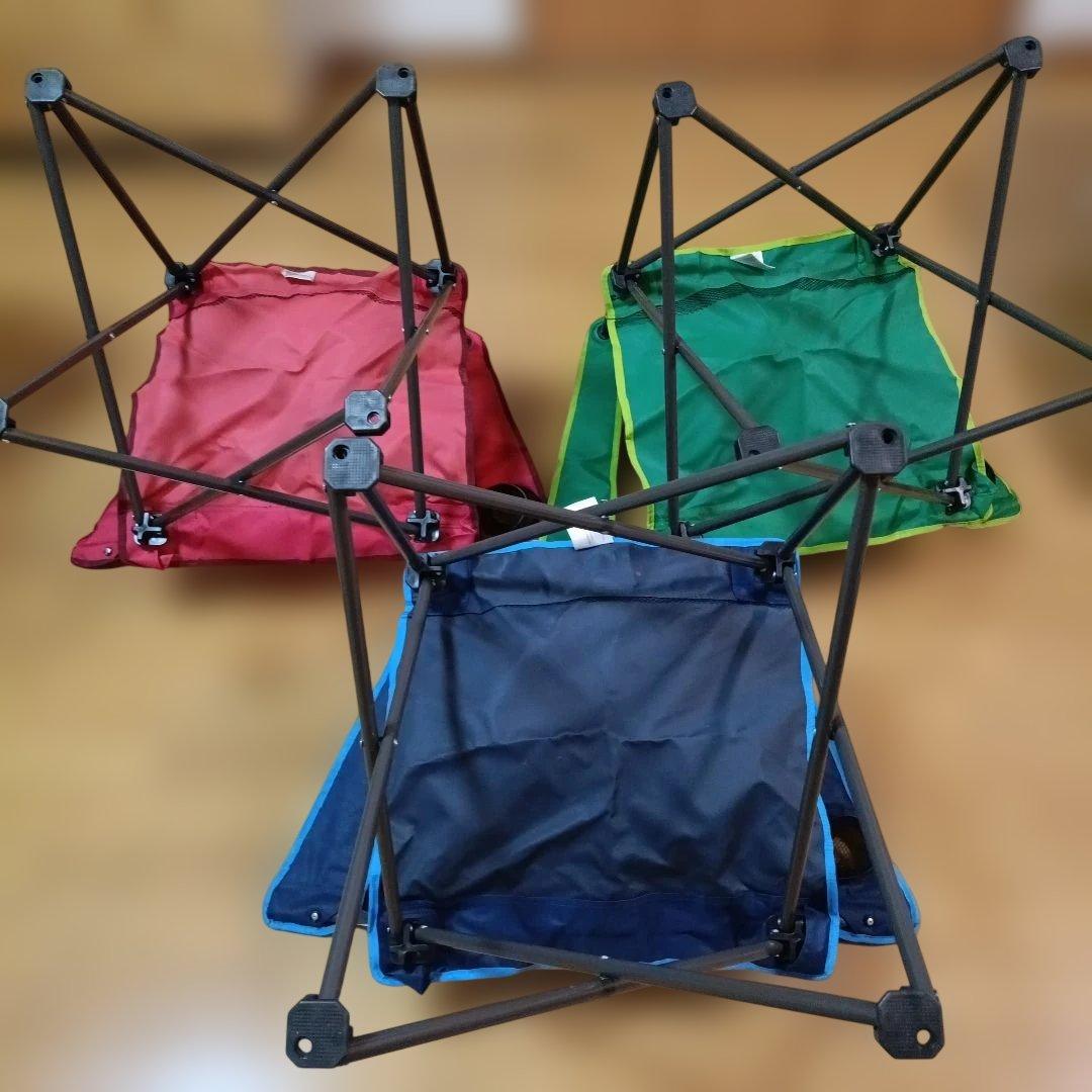 【美品】アウトドアチェア 3色セット