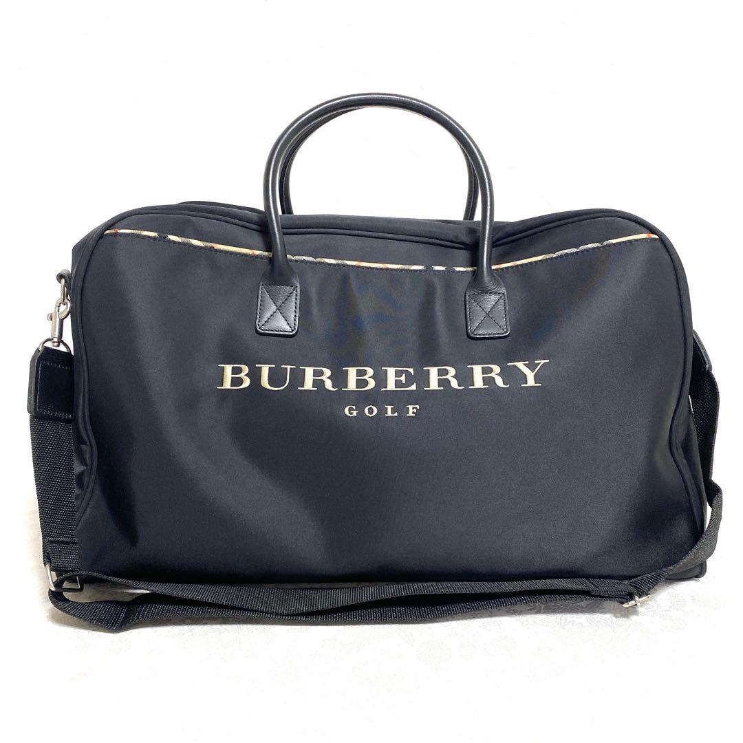 【美品】BURBERRY GOLF ボストンバッグ ノバチェック 黒