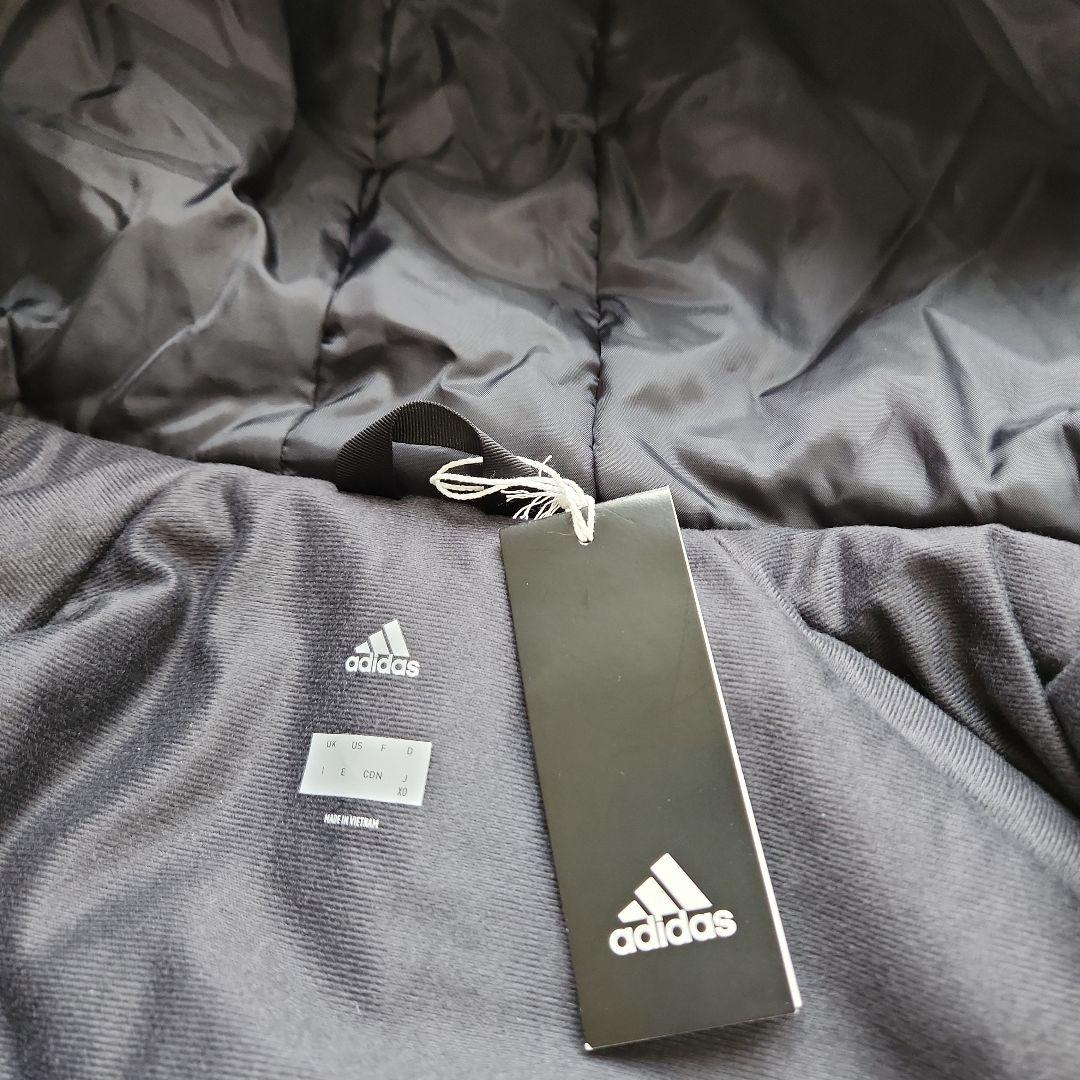 新品★adidas アディダス　黒　ベンチコート　ロング　 LLLブラック　防寒