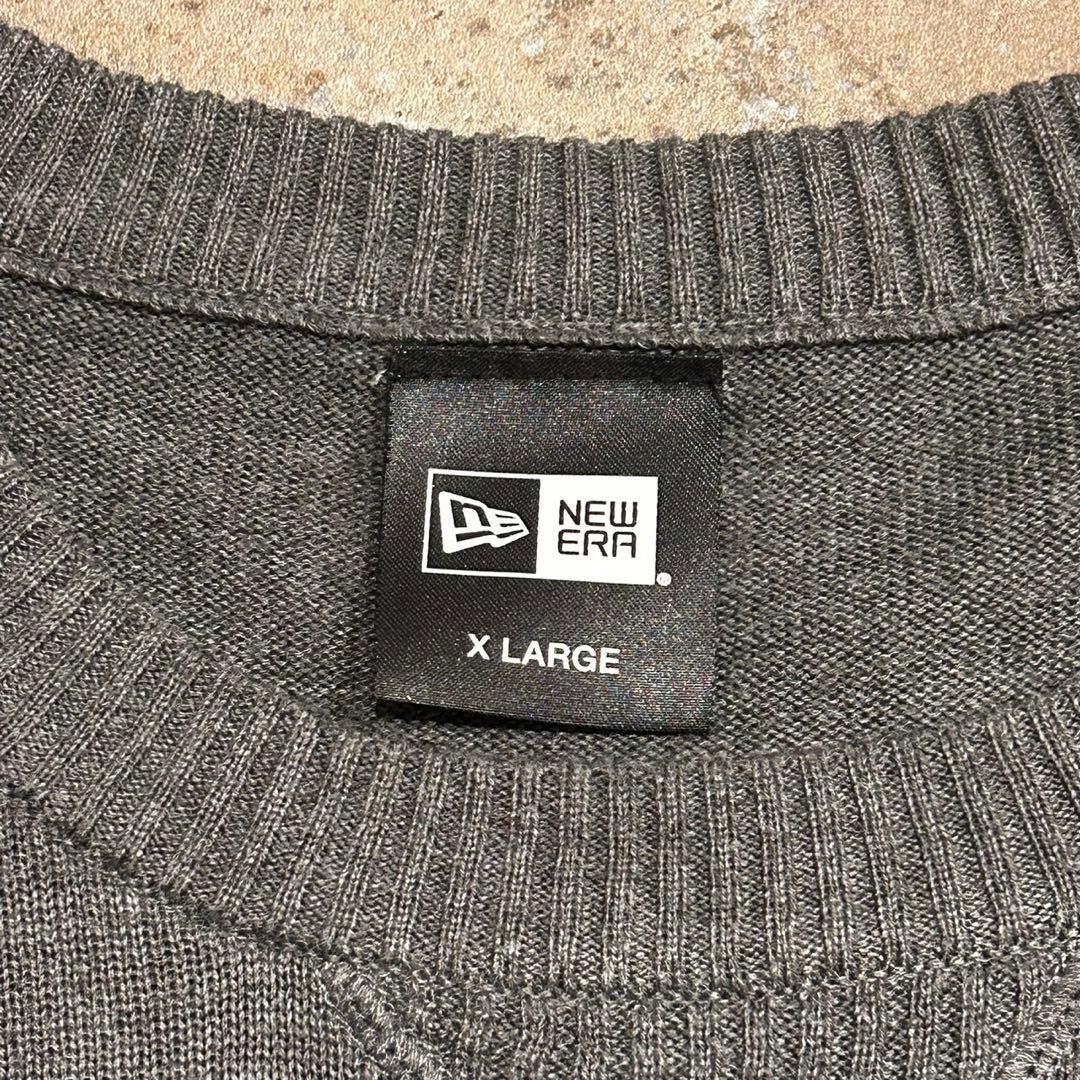 new era ニューエラ ゴルフ ニット セーター ロゴ　サイズXL グレー