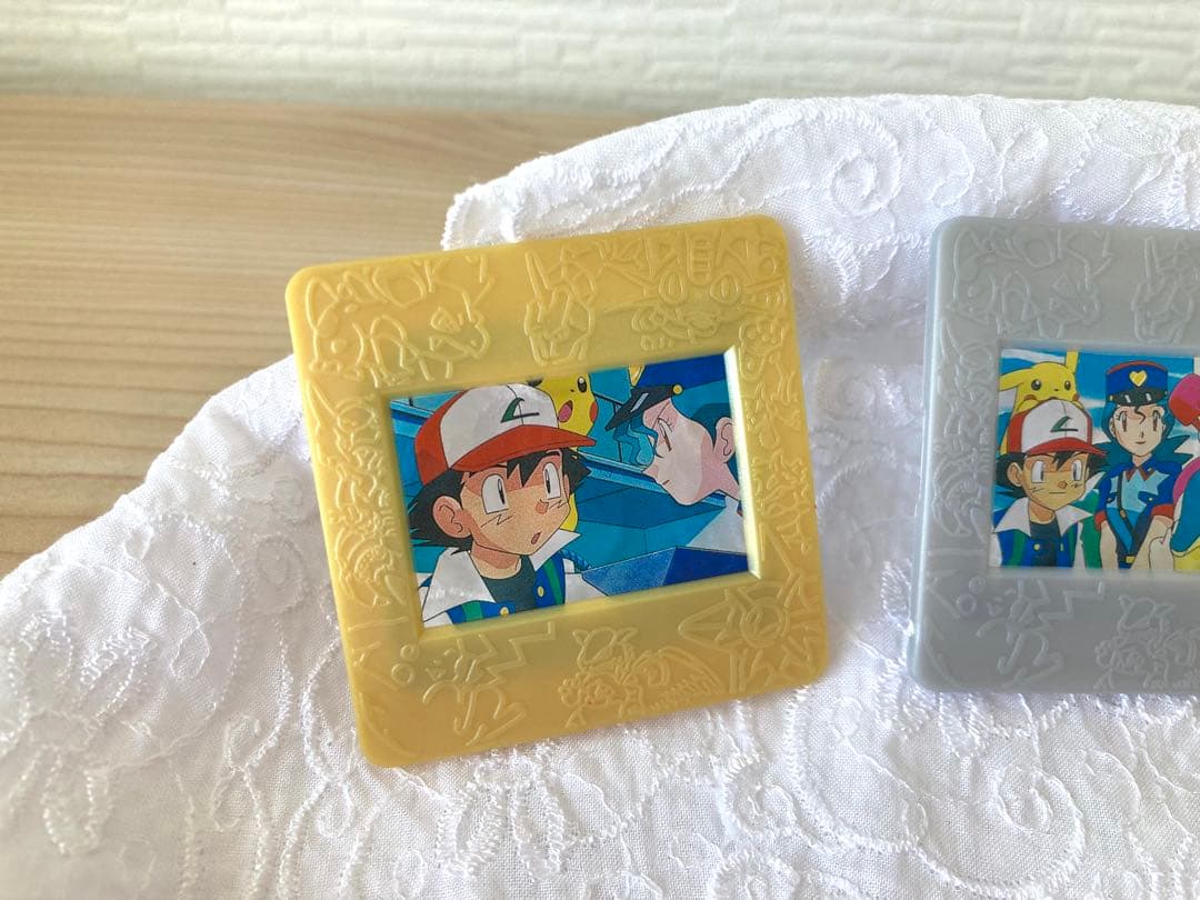 Meiji ポケモン ピクチャーフレーム 3点 #ピカチュウ、サトシ、ジュンサー
