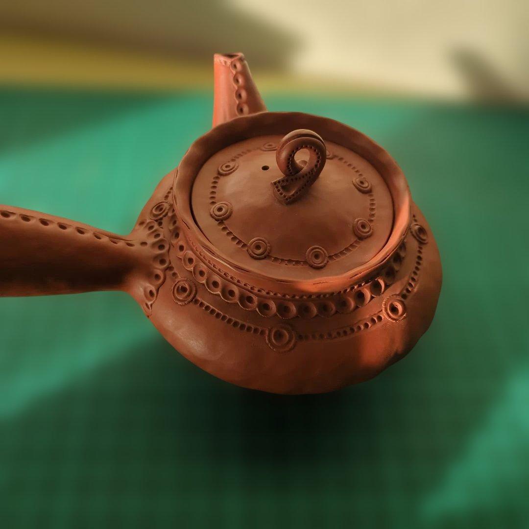 急須　茶道具　石仙作