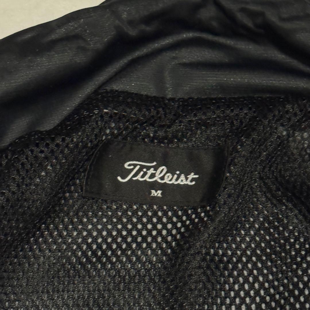 Titleistタイトリストナイロンジャケット　黒ナイロン脱着袖防水軽量ゴルフ