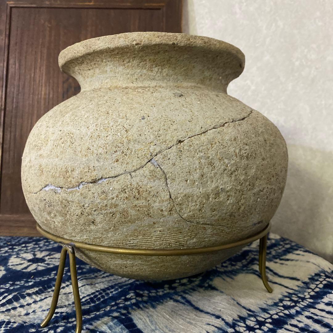 須恵器　花瓶　昭和参十六年平塚大神地区出土品（新幹線工事中）土器　発掘