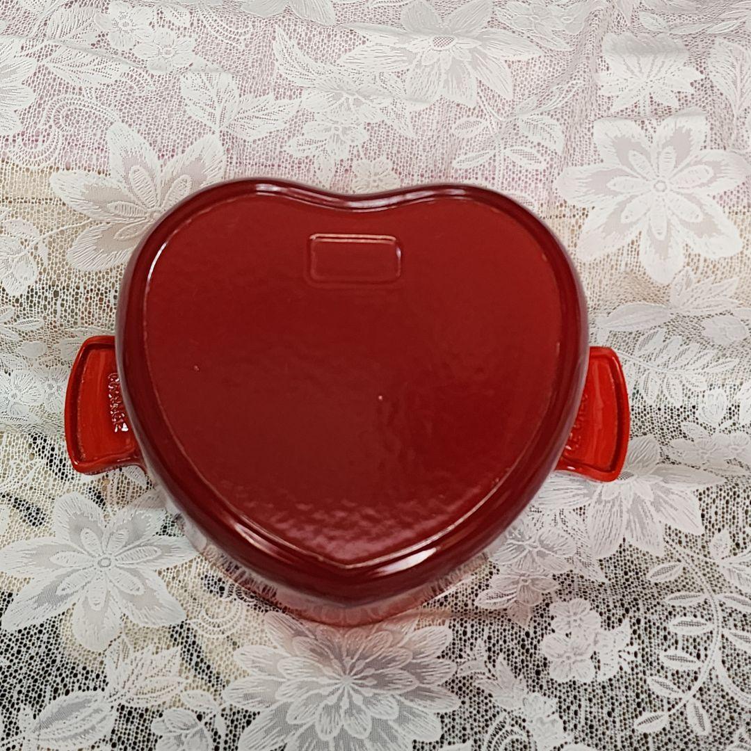 ル・クルーゼ　ココット・ダムール　ハート型　浅深2点セット 蓋は共通