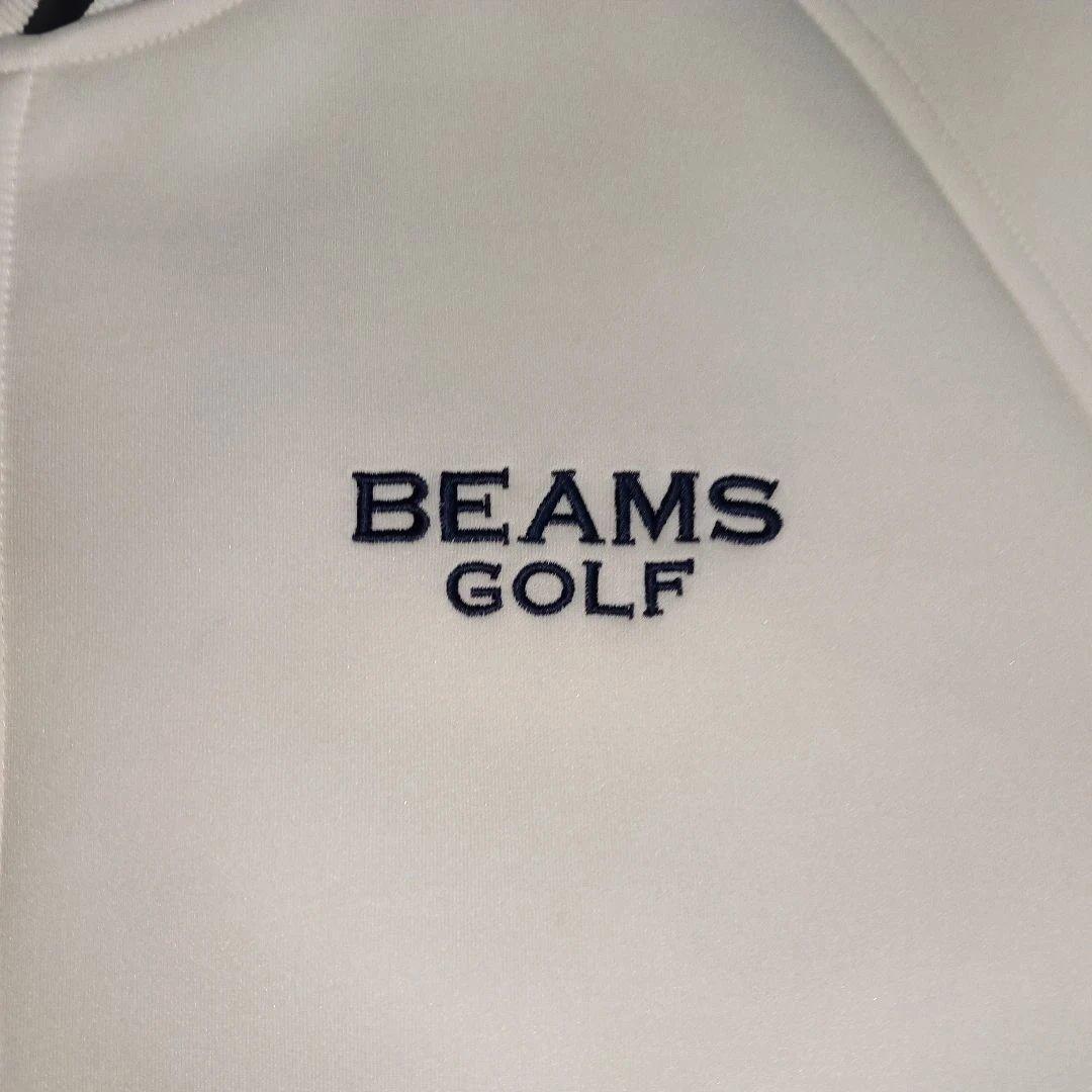 BEAMS GOLF ホワイト ジャージトップス　ジッパー付き　XLサイズ