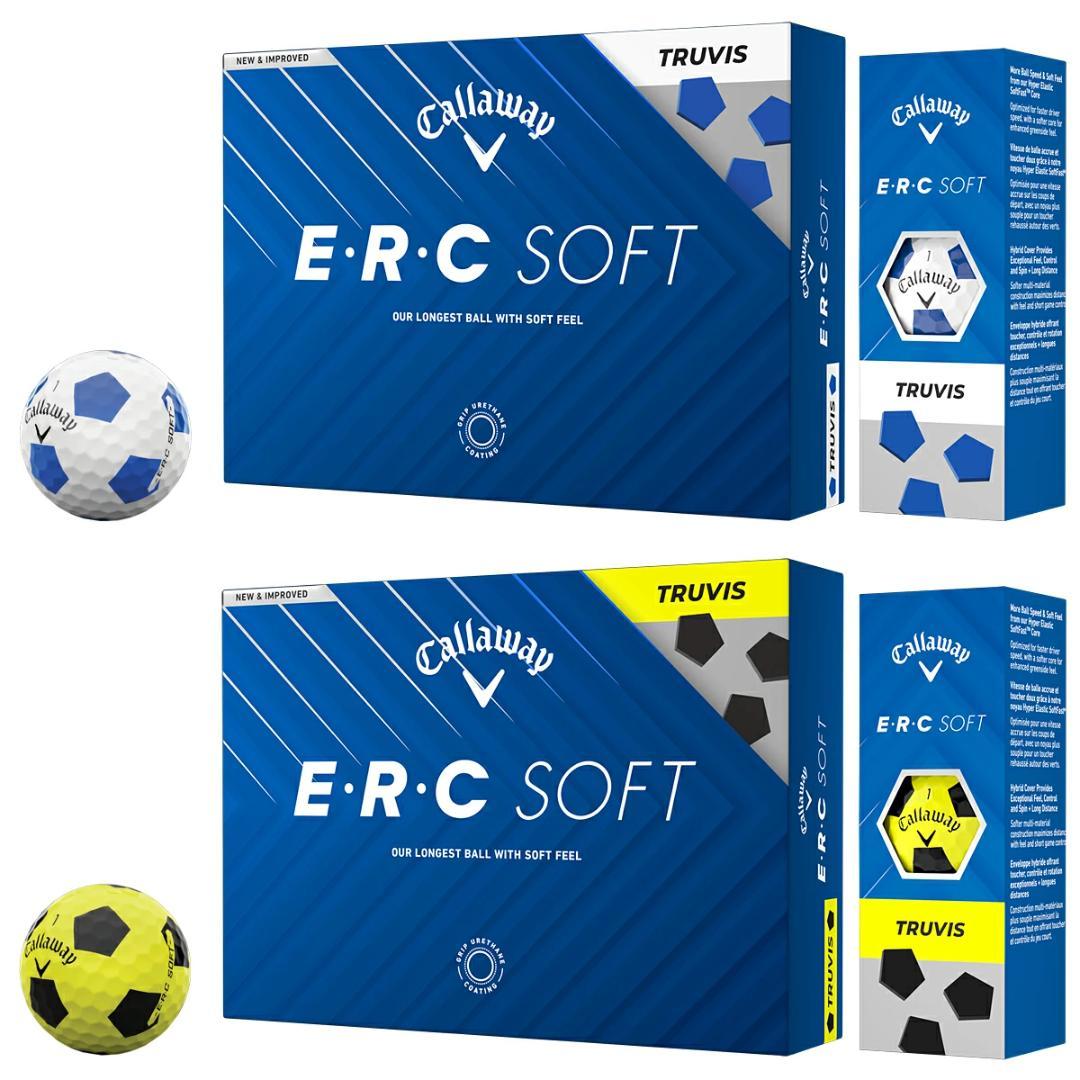 新品 キャロウェイ ERC SOFT ゴルフボール TRUVIS イエロー