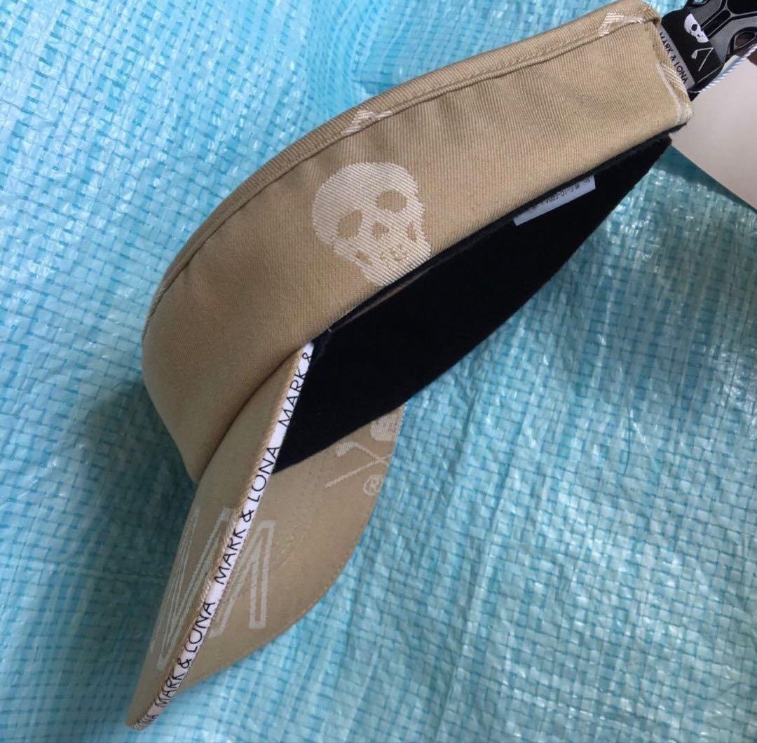 新品 MARK&LONA サンバイザー ゴルフ ベージュ