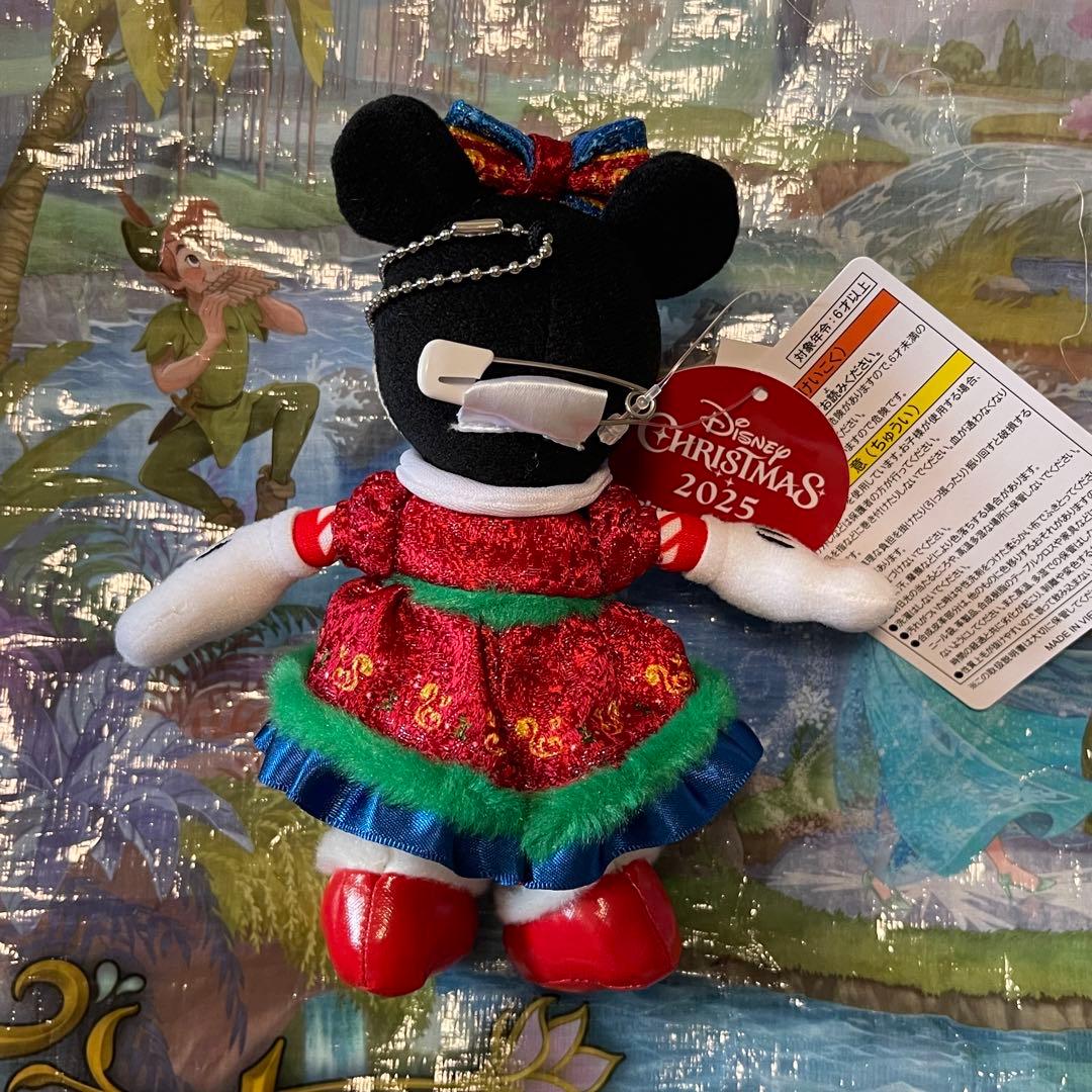 ディズニー クリスマス ミニー ぬいぐるみバッジ 2025