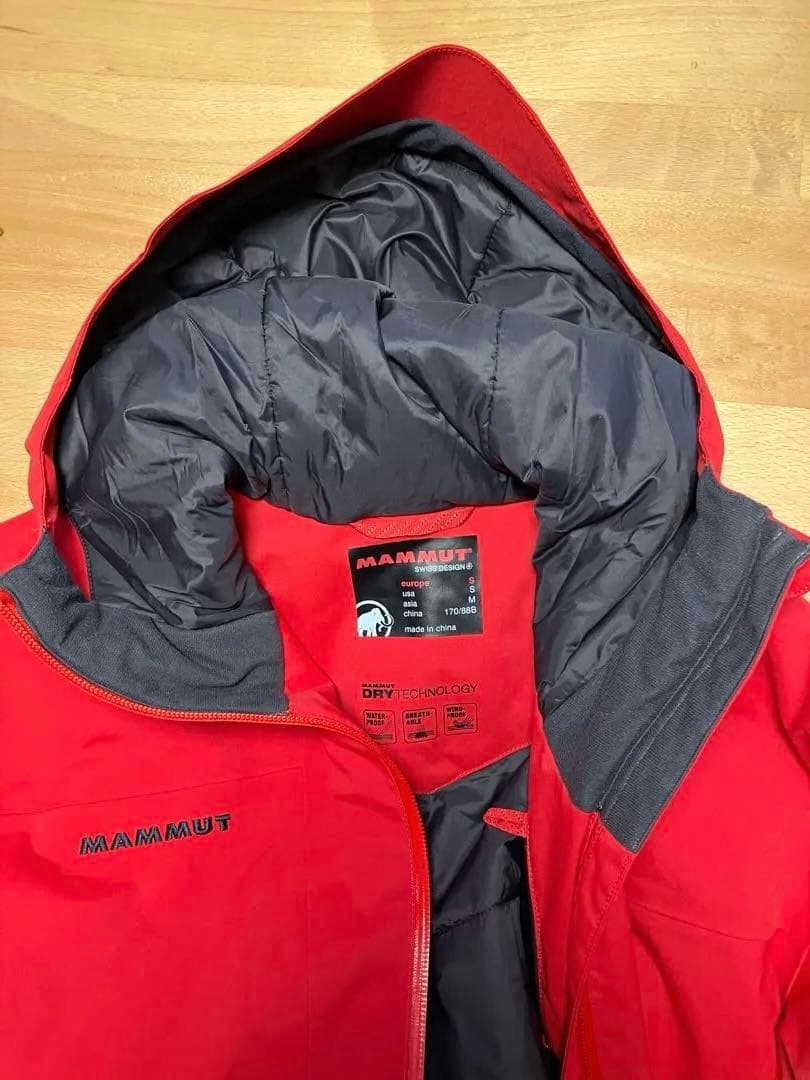 美品★MAMMUT ドライテクノロジー マウンテンパーカー 赤マンモス