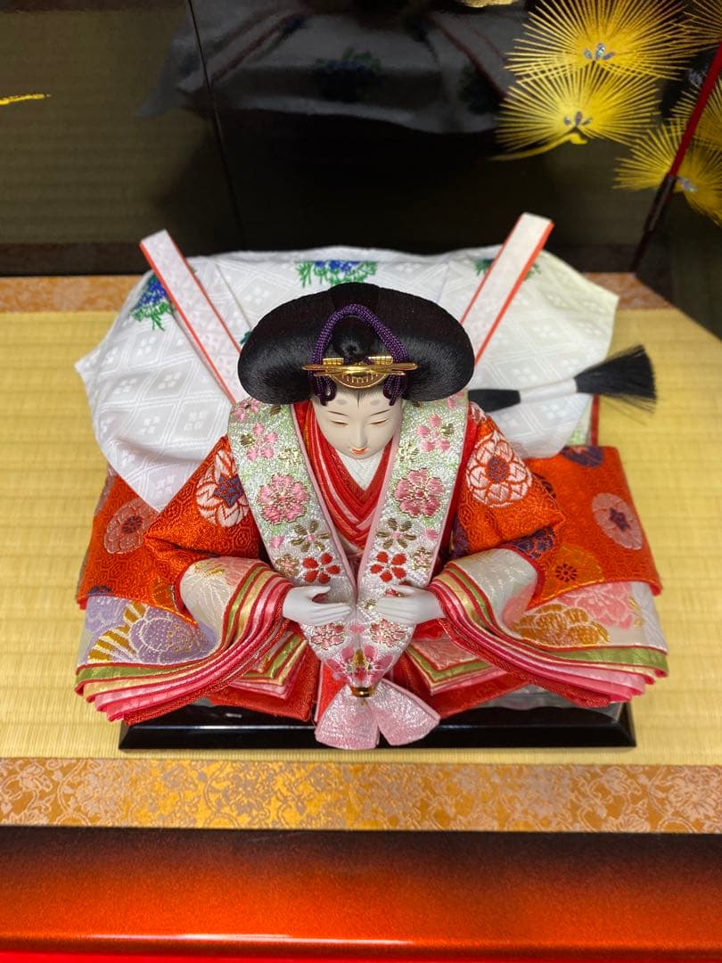 アウトレット商品・東京久月　雛人形親王平飾り・間口約６５×奥行約３５×高約３１㎝