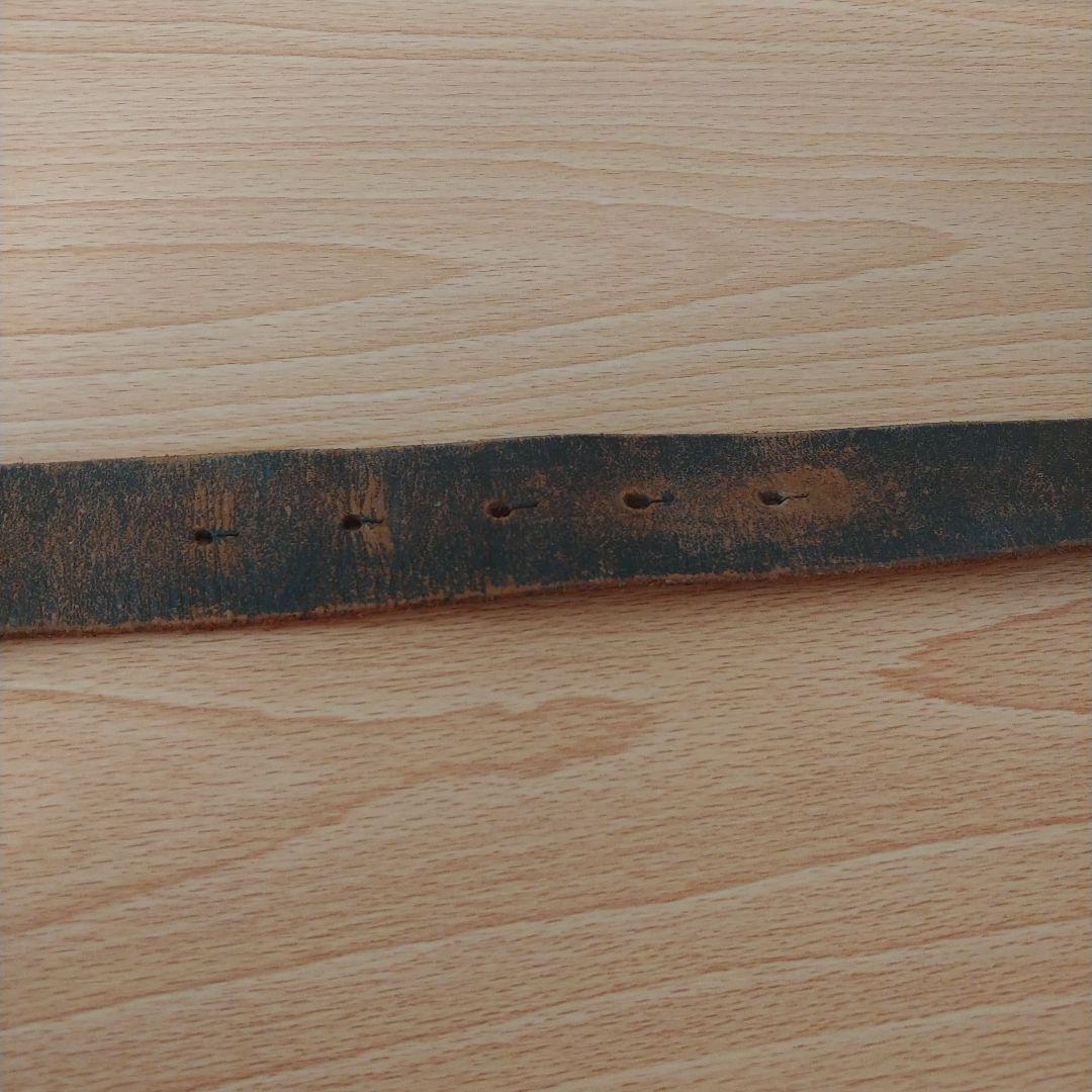 希少⭐がまかつベルト　バックル　革ベルト104,5㎝　レトロ