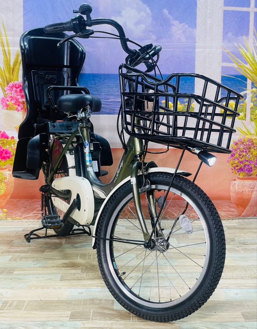 みい★　パスバビー12AH⭐️ヤマハ子供乗せ電動アシスト自転車Y3418