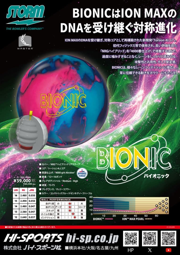 新品未使用 STORM BIONIC 14P