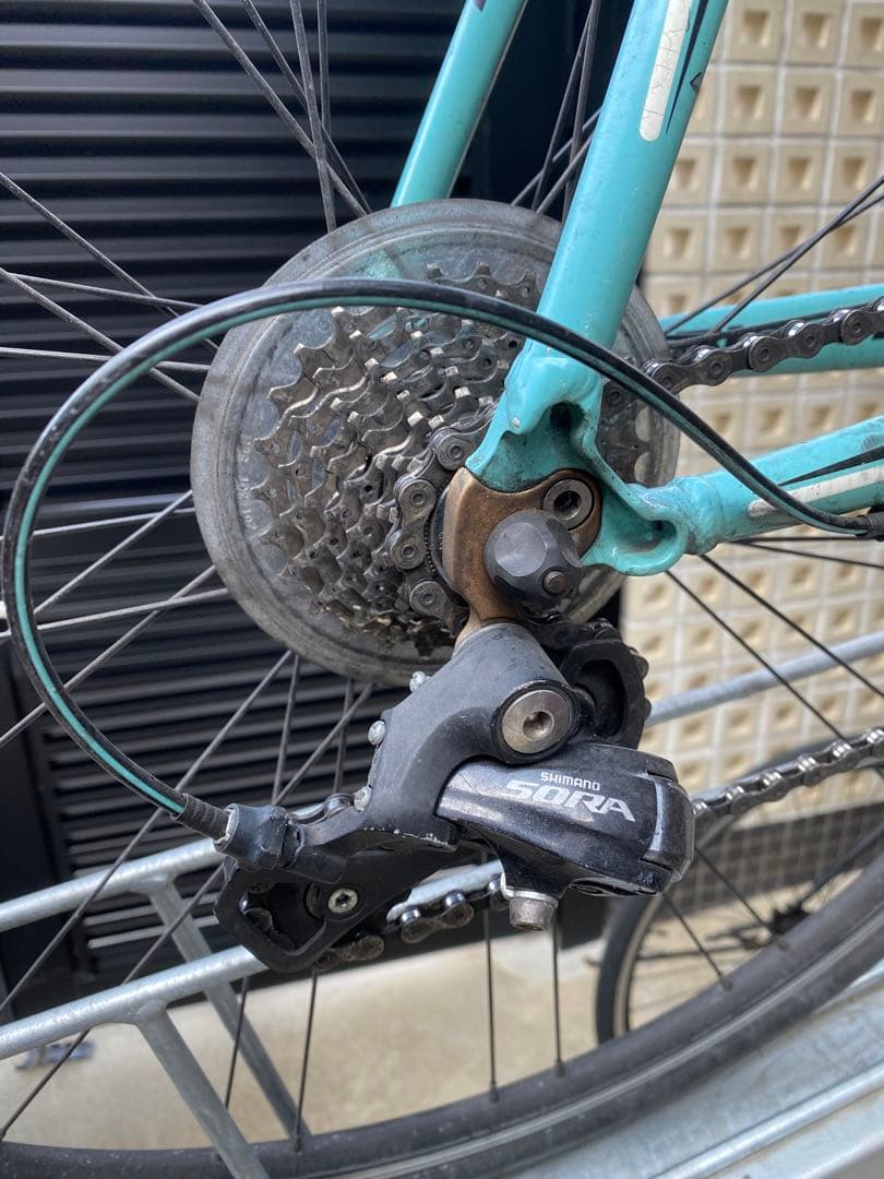 【中野区引取】Bianchi ロードバイク　洗車台付き！タイヤチューブ新品！