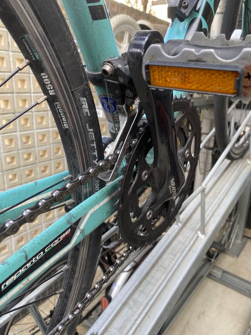 【中野区引取】Bianchi ロードバイク　洗車台付き！タイヤチューブ新品！