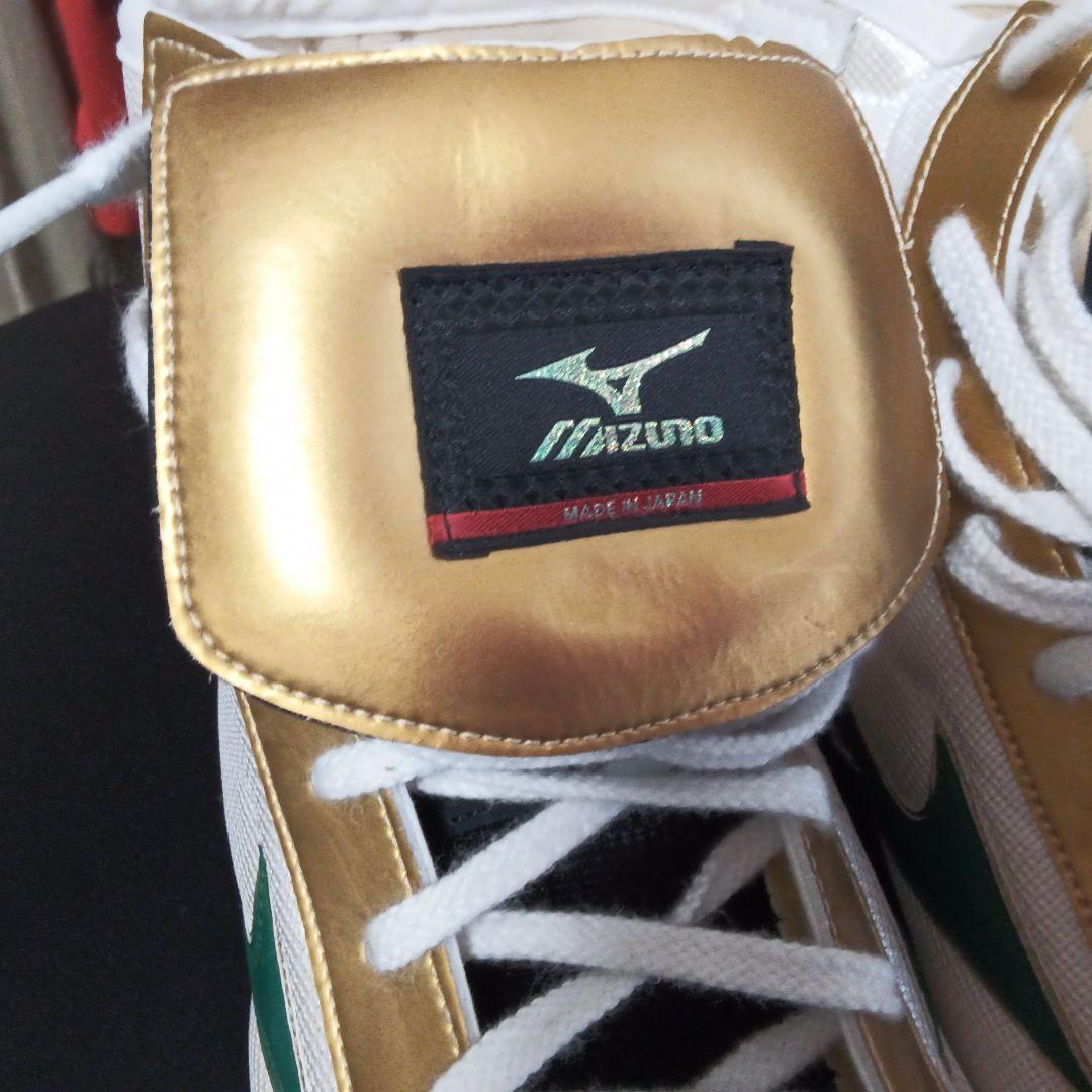 Mizuno ボクシングシューズ ゴールド/ホワイト/グリーン
