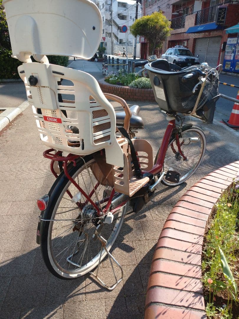 【横浜市引取希望】中古　ヤマハ電動自転車　前後子乗せ