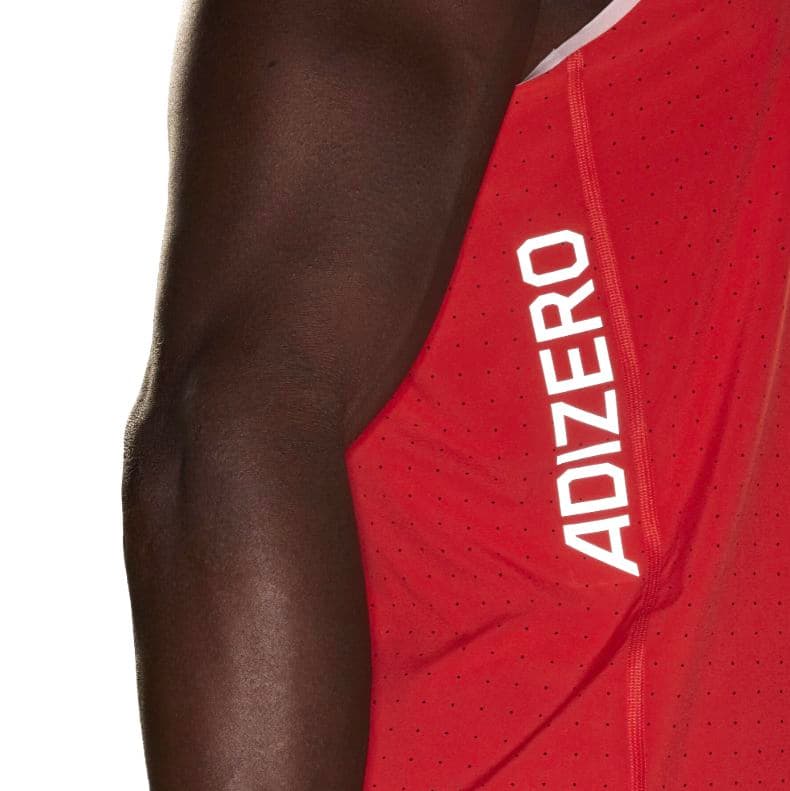 ■adidas ADIZERO シングレット 赤L ランニング タンクトップ■