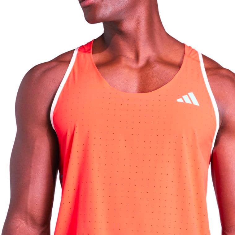 ■adidas ADIZERO シングレット 赤L ランニング タンクトップ■