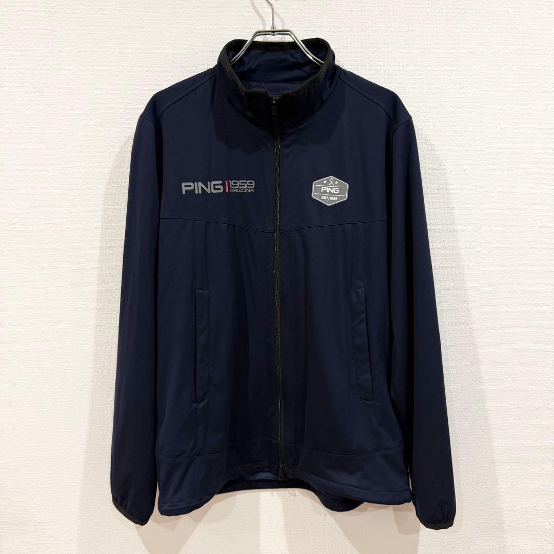 【美品】PING ピン ジップアップジャケット ブルゾン ゴルフウェア Lサイズ
