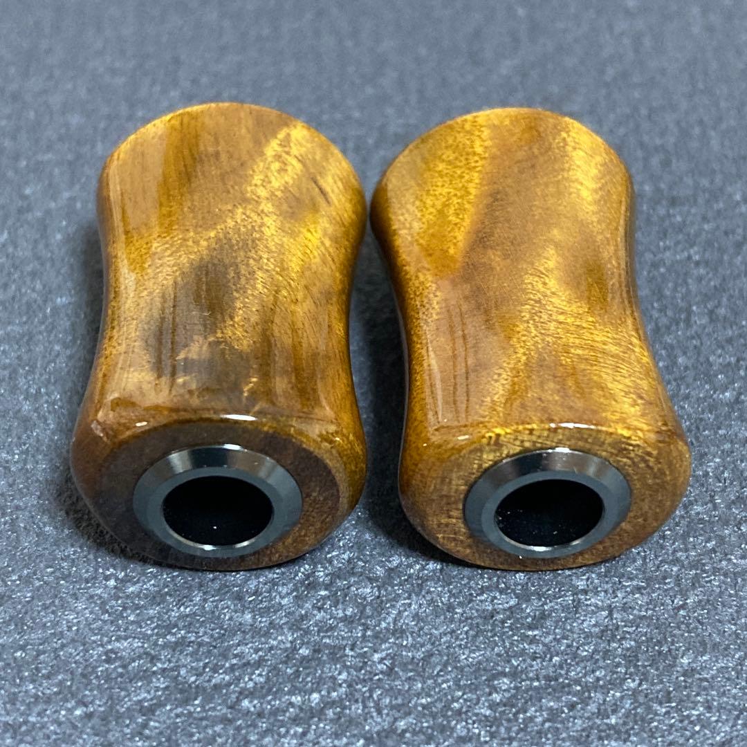 木目がカッコいい ウッドハンドルノブ 2個 シマノタイプa ダイワs Gr