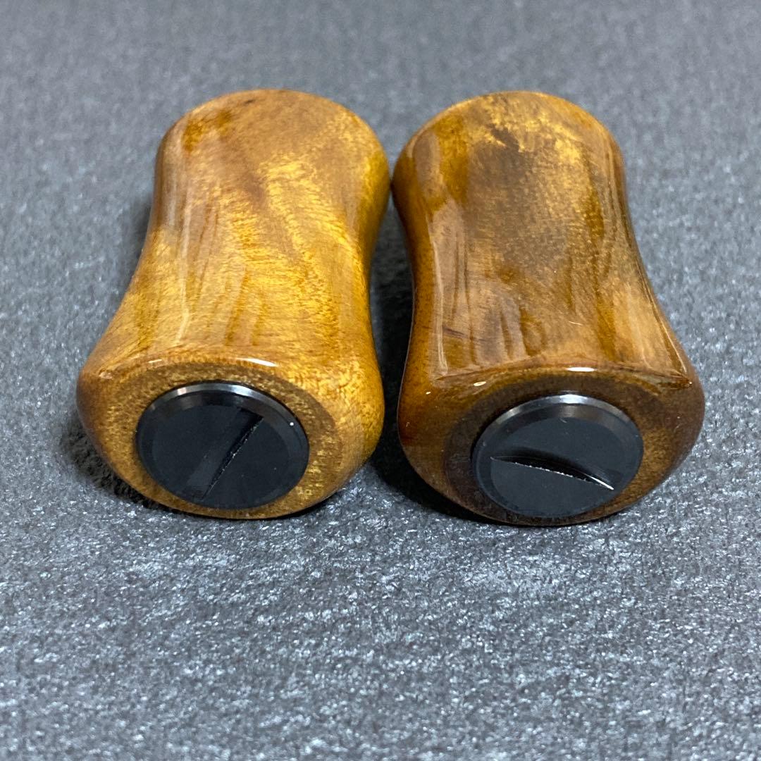 木目がカッコいい ウッドハンドルノブ 2個 シマノタイプa ダイワs Gr