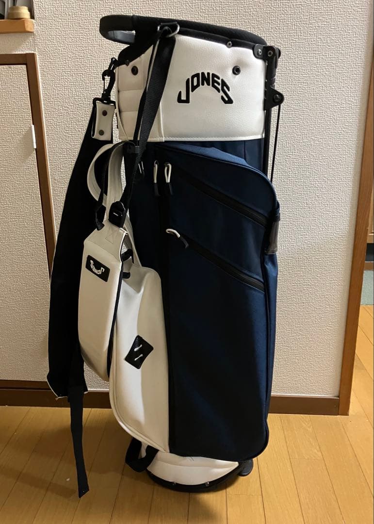 JONES スタンドゴルフバッグ ネイビー/ホワイト
