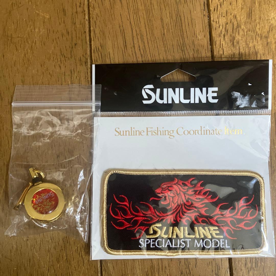 SUNLINE フローティングベスト Ｌ　ワッペンとピニオンリールのセット
