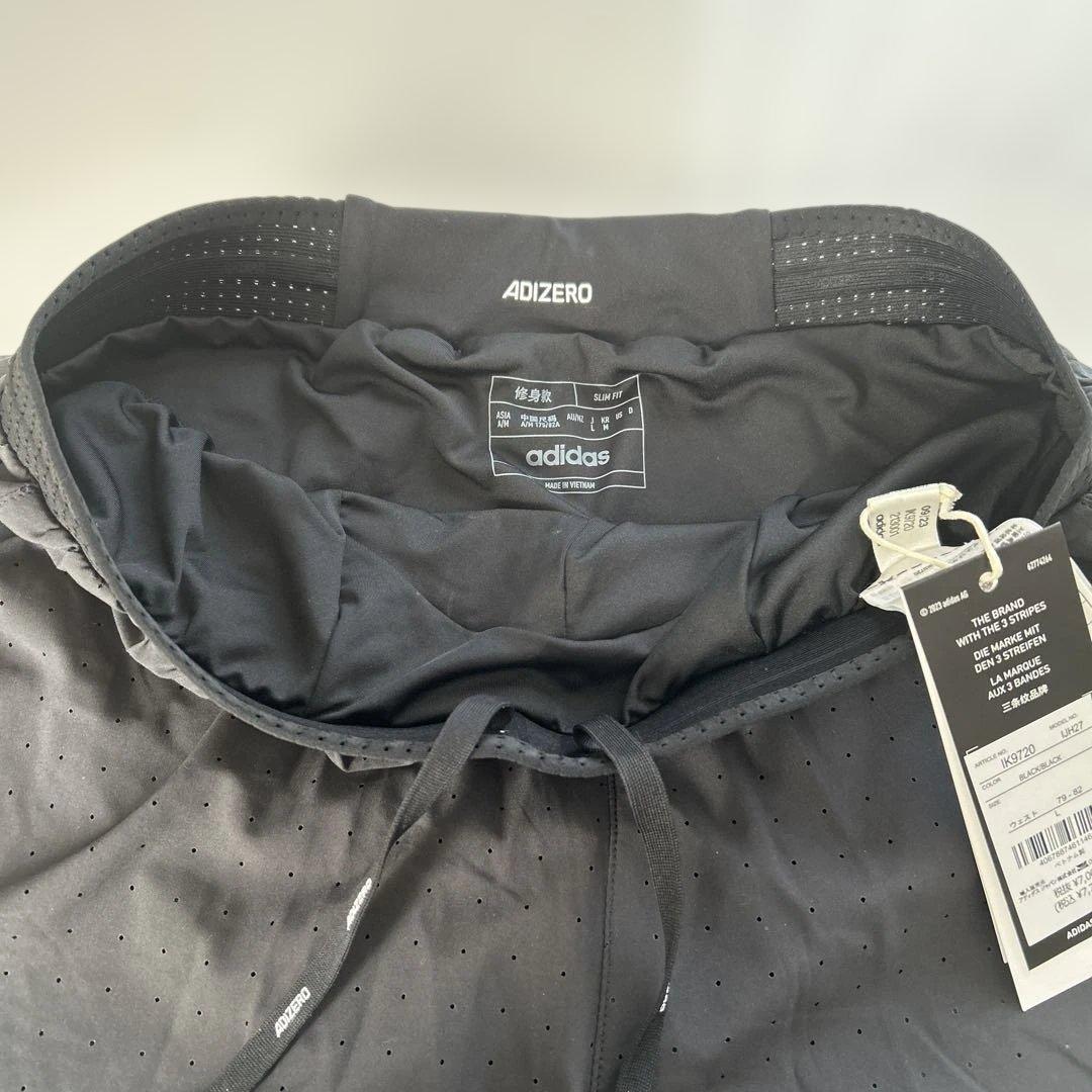 新品未使用　アディダス　アディゼロ　メンズショートパンツ　インナー付き　ラン