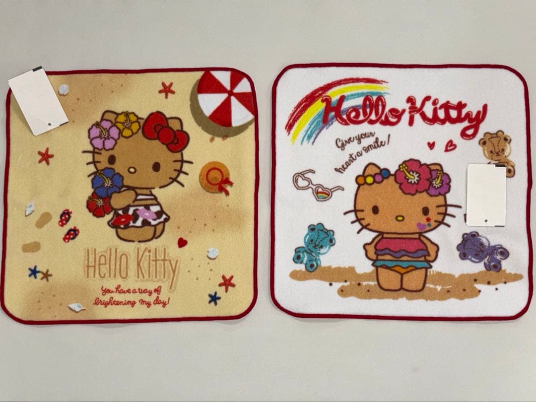 日焼けキティ　グッズ　タオル　キャラチェスト等