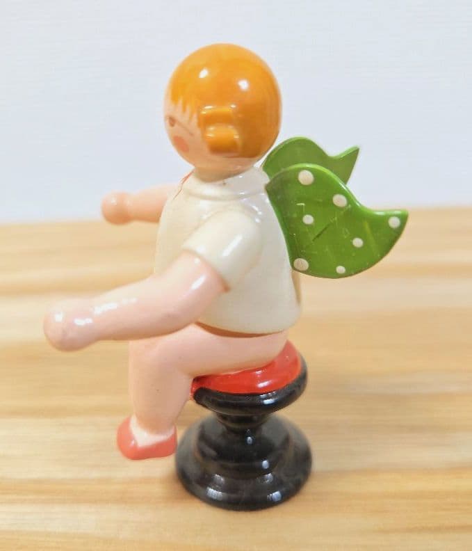 ピアノを弾く天使　ドイツ　ザイフェン　アンティーク　ヴィンテージ