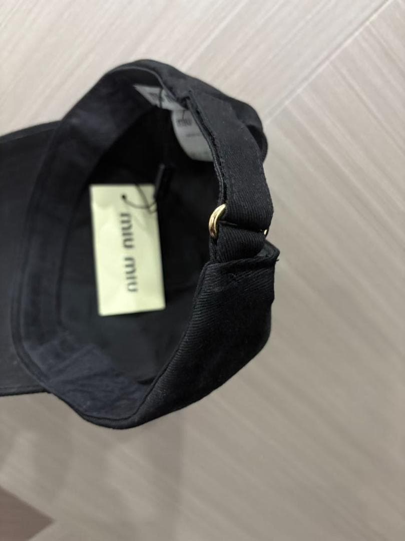 新品未使用 miu miu キャップ ブラック