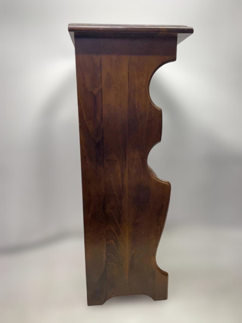 オールドカリモク　コロニアルシリーズ　電話台　マガジンラック　レトロ　b012